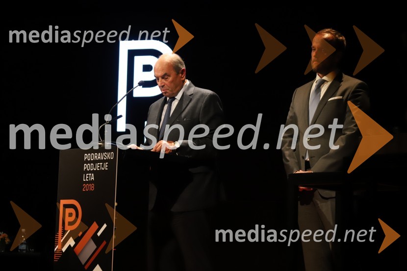 dr. Roman Glaser, predsednik, Štajerska gospodarska zbornica;  Uroš Hakl, direktor družbe Večer, d.o.o.Podravsko podjetje leta 2018 je Teta Frida