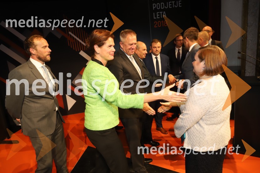  Uroš Hakl, direktor družbe Večer, d.o.o.; mag. Alenka Bratušek, ministrica za infrastrukturo RS ;  Zdravko Počivalšek, minister za gospodarski razvoj in tehnologijo;  ... Podravsko podjetje leta 2018 je Teta Frida