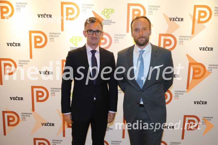  Marko Lukić, lastnik in direktor družbe Lumar IG;  Uroš Hakl, direktor družbe Večer, d.o.o.Podravsko podjetje leta 2018 je Teta Frida