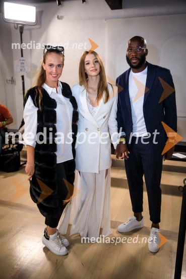  ... ;  Lara Kolar;  Jucie Lupeta, nogometaš NK OlimpijaLjubljana Fashion Week  2019, ponedeljek