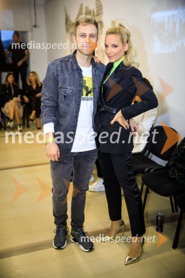 Mike Vale, DJ;  Jasna Vale, Instagram ikonaLjubljana Fashion Week  2019, ponedeljek