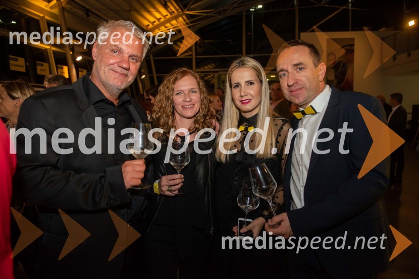  Milan Kuster, predsednik uprave Skupine Lunos;  Damjana Meško Kuster;  Natalija Cvetko, vodja projektov, Mediaspeed;  Borut  Cvetko, kreativni direktor, MediaspeedPUBECI že petič zavzeli Maribor