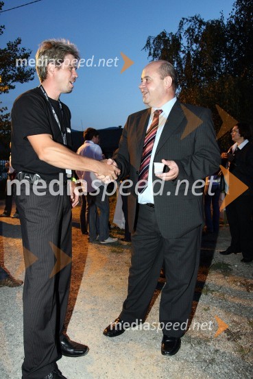 Urban Robert Škantelj,  direktor radia in Jože Levstek, župan občine Ribnica
Urbanova noč 2008