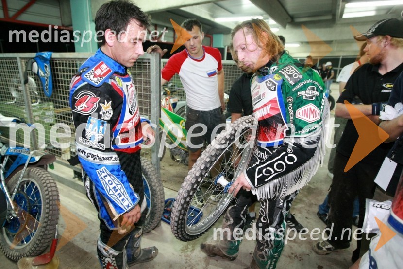 Greg Hancock, ZDA in Adam Skornicki, PoljskaSPEEDWAY SUPER POKAL SAX 2008