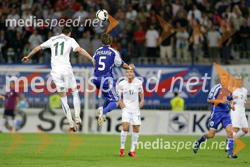 Milivoje Novakovič, slovenski nogometaš in Peter Pekarik, slovaški nogometašNogomet, Slovenija - Slovaška, Kvalifikacije SP 2010