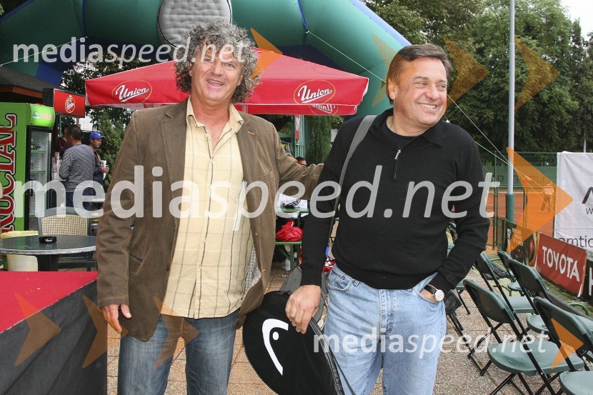 Nenad Nikolič - Neco, organizator turnirja in direktor športne agencije Nispo in Zoran Janković, župan LjubljaneTeniški turnir Tivoli Cup 2008