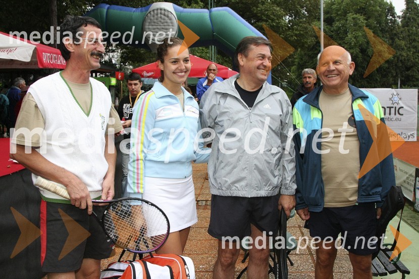 Tomica Stevanovič, nekdanji tenisač in reprezentant Jugoslavije v ekipi Davisovega pokala, Tadeja Ternar, Miss Slovenije 2007, Zoran Janković, župan Ljubljane in Janez Kocjančič, predsednik OKSTeniški turnir Tivoli Cup 2008