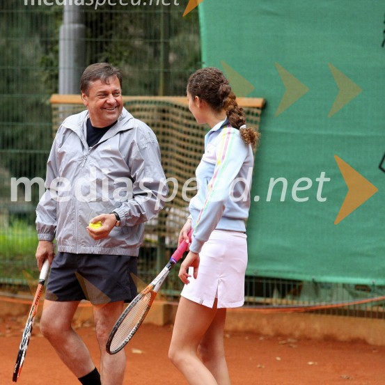 Zoran Janković, župan Ljubljane in Tadeja Ternar, Miss Slovenije 2007Teniški turnir Tivoli Cup 2008