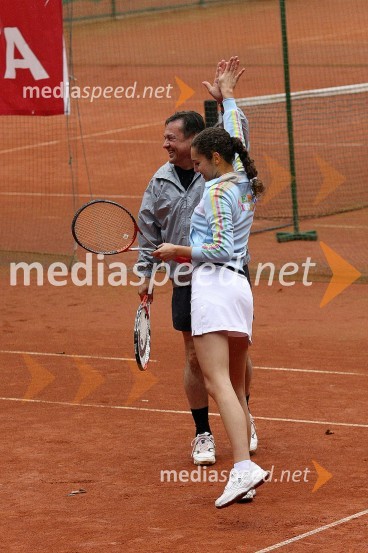 Zoran Janković, župan Ljubljane in Tadeja Ternar, Miss Slovenije 2007Teniški turnir Tivoli Cup 2008