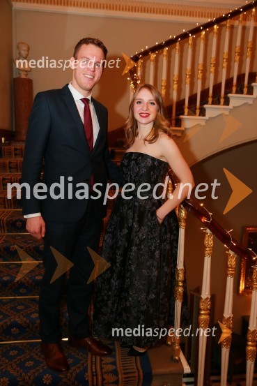  Martin Retelj, Britansko-slovenska gospodarska zbornica;  Špela Drobnič Rener, Britansko-slovenska gospodarska zbornicaChristmas Gala v Londonu