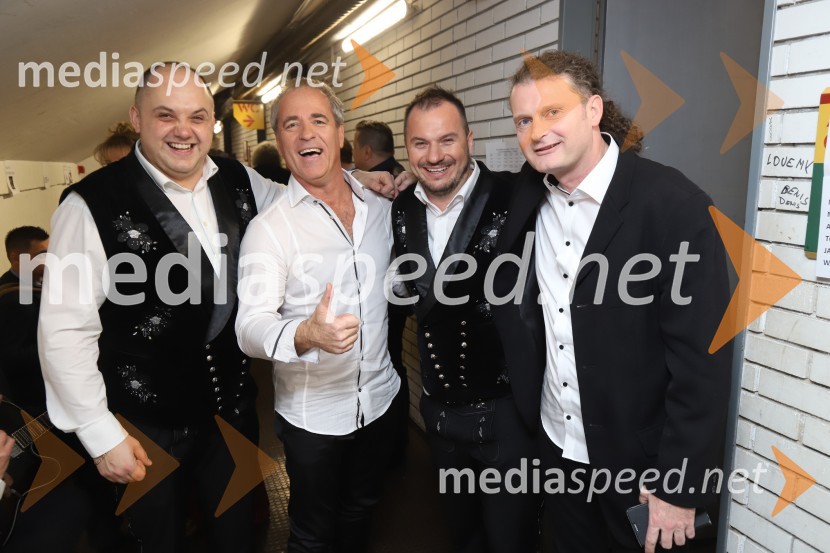  Rok Švab, glasbenik, skupina Modrijani;  VIli Resnik, pevec;  Peter Oset, glasbenik, skupina Modrijani;  ... Silvestrski pozdrav 2019