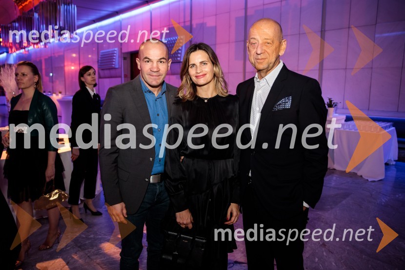  Dejan Zavec, nekdanji boksar;  Karin Šimonka;  Tibor Šimonka, predsednik Gospodarske zbornice Slovenije Športnik leta 2019