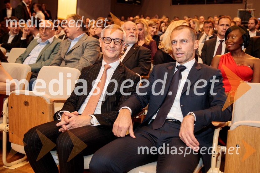 dr. Jernej Pikalo, minister za izobraževanje, znanost in šport  RS;  Aleksander Čeferin, odvetnik in predsednik UEFEŠportnik leta 2019