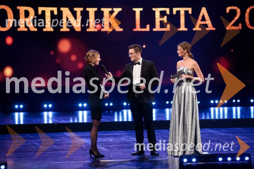  Eva Terčelj, svetovna prvakinja v kajaku in kanuju;  Saša  Jerković, novinar;  Ajda Smrekar, igralkaŠportnik leta 2019