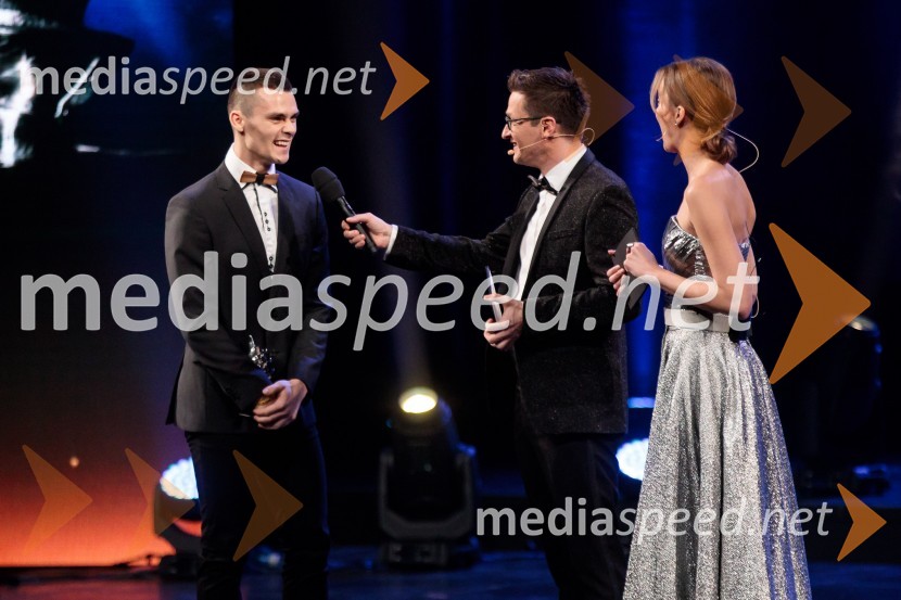  Tim Gajser, motokrosist, ekipa HRC (Honda Racing Corporation);  Saša  Jerković, novinar;  Ajda Smrekar, igralkaŠportnik leta 2019