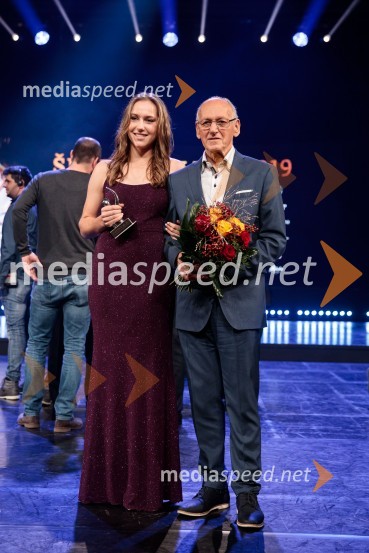  Kaja Juvan, tenisačica;  Miroslav Cerar, nekdanji gimnastičar, predsednik Odbora za podeljevanje Bloudkovih priznanjŠportnik leta 2019