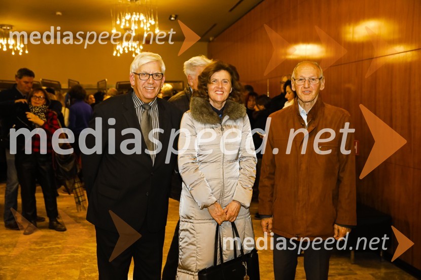  Aleks Štakul, nekdanji generalni direktor RTV Slovenija;  ... ;  Miroslav Cerar, nekdanji gimnastičar, predsednik Odbora za podeljevanje Bloudkovih priznanjZa narodov blagor, premiera satirične komedije