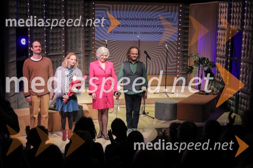  Gregor Gruden, igralec;  Viktorija Bencik Emeršič, igralka;  Karin Komljanec, igralka;  Gašper Jarni, igralecKaraoke, premiera glasbene drame