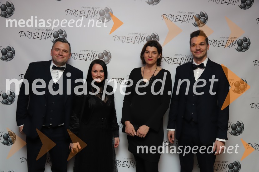  Damir Battisti, direktor Adecco H. R. d.o.o.;  Tanja Ciglarič;   Jerneja  Lobnik Ornik;  Jan Ternjak, direktor Športne agencije ProeliumGala Proelium 2019, razglasitev najboljših športnikov in druženje