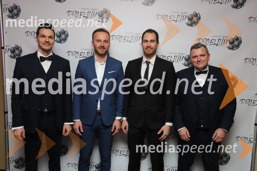  Jan Ternjak, direktor Športne agencije Proelium;  Miha Urek, direktor družbe FINGYM;  Jure  Natek, vodja reprezentance;  Damir Battisti, direktor Adecco H. R. d.o.o.Gala Proelium 2019, razglasitev najboljših športnikov in druženje