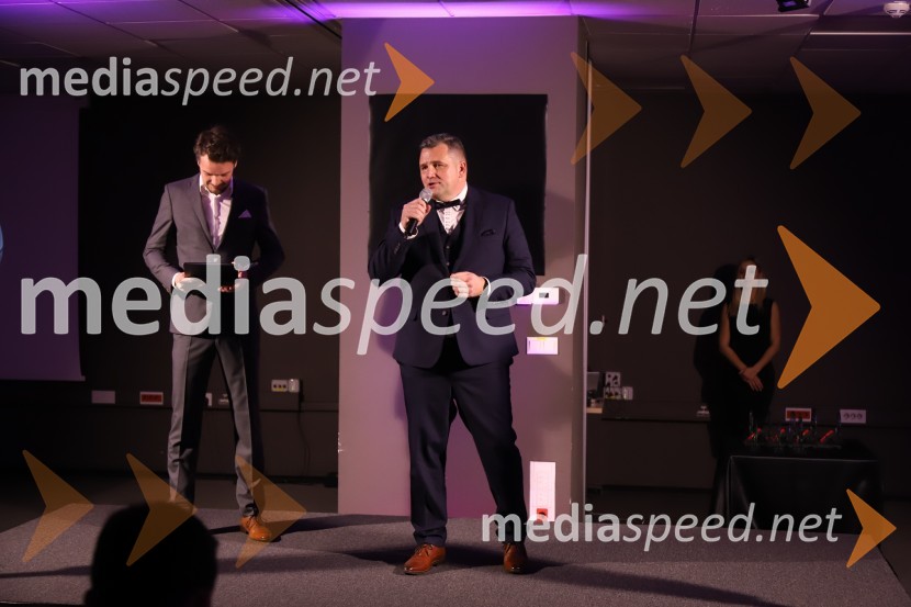  Mitja Šeško, moderator prireditev ;  Damir Battisti, direktor Adecco H. R. d.o.o.Gala Proelium 2019, razglasitev najboljših športnikov in druženje