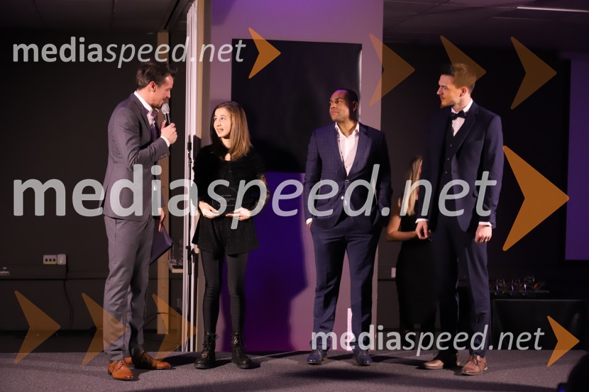  Mitja Šeško, moderator prireditev ;  ... ;  Marcos  Tavares, nogometaš, NK Maribor;  Jan Ternjak, direktor Športne agencije ProeliumGala Proelium 2019, razglasitev najboljših športnikov in druženje