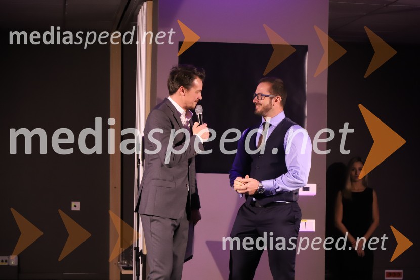  Mitja Šeško, moderator prireditev ;  Aleš  Potrč, direktor in lastnik Fit TovarnaGala Proelium 2019, razglasitev najboljših športnikov in druženje