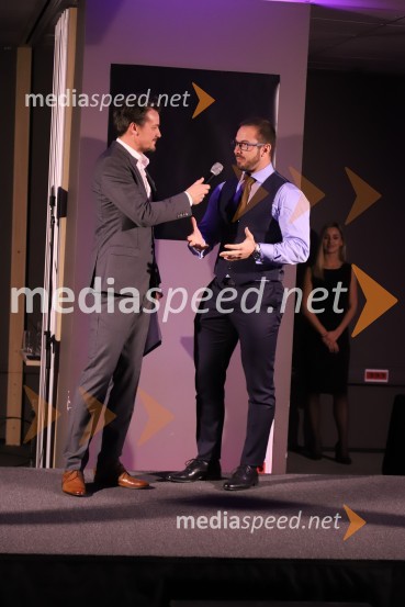  Mitja Šeško, moderator prireditev ;  Aleš  Potrč, direktor in lastnik Fit TovarnaGala Proelium 2019, razglasitev najboljših športnikov in druženje