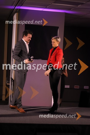  Mitja Šeško, moderator prireditev ;  Urška  Žolnir Jugovar, judoistkaGala Proelium 2019, razglasitev najboljših športnikov in druženje