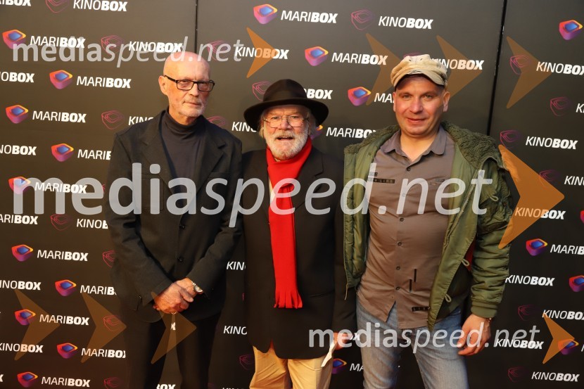  Marjan Šrimpf, novinar RTV, filmski ustvarjalec;  Kondrad  Krajnc, slikar;  Robert Kranvogel, filmski ustvarjalecOd Eldorada do pekla, premiera dokumentarnega filma