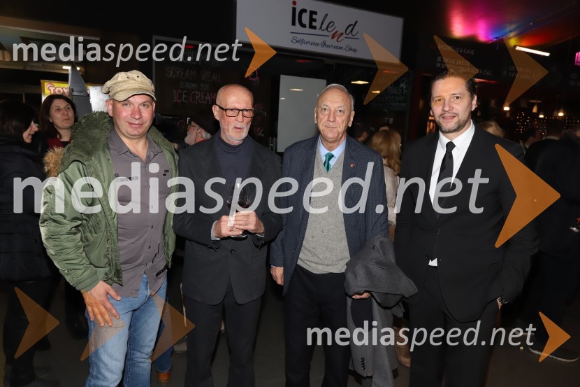  Robert Kranvogel, filmski ustvarjalec;  Marjan Šrimpf, novinar RTV, filmski ustvarjalec;  Janez  Ujčič, direktor Mednarodnega raziskovalnega centra druge svetovne vojne;  Stipe Jerić, direktor MariboxOd Eldorada do pekla, premiera dokumentarnega filma