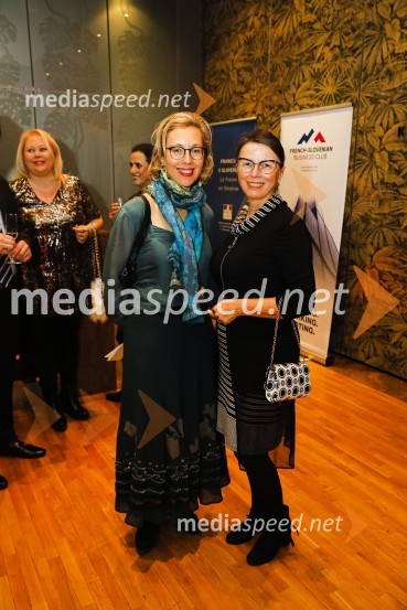  Florence  Ferrari, francoska veleposlanica v Sloveniji;  Tatjana  Šikovec, president, French Slovenian Business ClubGalette des rois novoletno srečanje Francosko slovenskega poslovnega kluba in Francoskega veleposlaništva v Sloveniji