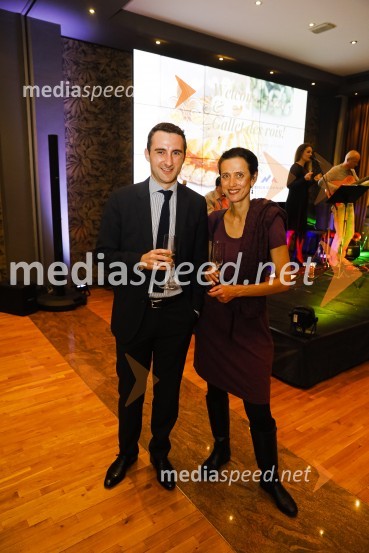  Maxime  Ravinet;  Maja Razpotnik Kerin, predsednica, društvo Luna gitanaGalette des rois novoletno srečanje Francosko slovenskega poslovnega kluba in Francoskega veleposlaništva v Sloveniji