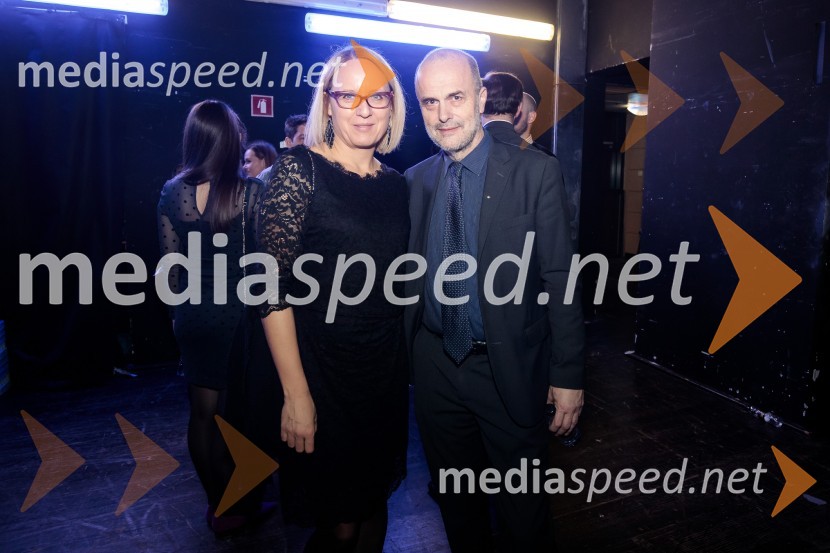  Ksenija Horvat,  novinarka in voditeljica;  Janez  Lombergar, nekdanji direktor Televizije Slovenija Devica Orleanska, premiera opere