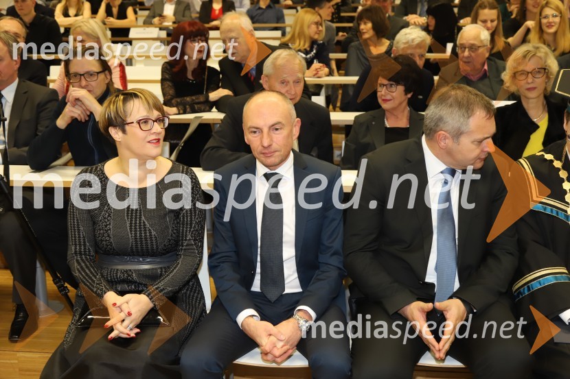  Lidija Divjak Mirnik, direktorica Študentskih domov UM, nekdanja mestna svetnica MOM (LPR);  Aleš Šabeder, minister za zdravje RS; mag. Dejan Židan, predsednik Državnega zbora Republike SlovenijeSvečana akademija ob 15-letnici Medicinske fakultete Univerze v Mariboru