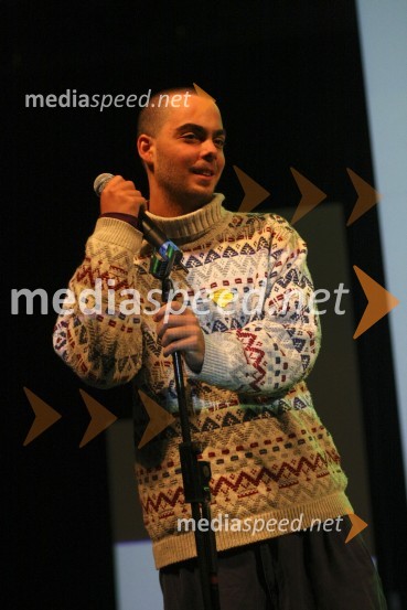 Basla Rhymes, tekmovalec v Državnem prvenstvu v Freestyle rapanjuFestival Utrip