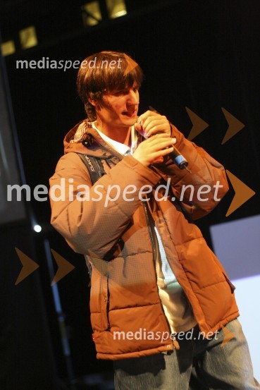 Marko, tekmovalec v Državnem prvenstvu v Freestyle rapanjuFestival Utrip