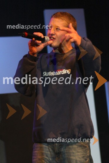 Bobi, tekmovalec v Državnem prvenstvu v Freestyle rapanjuFestival Utrip