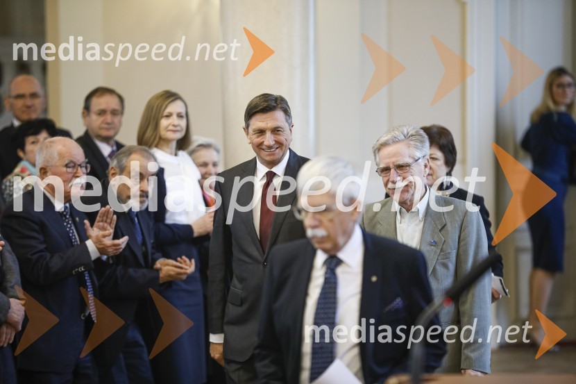  Borut Pahor, predsednik Republike Slovenije;  Franci Pivec, kulturnik in filozof, ambasador Mariborske knjižnice30. obletnica odhoda slovenske delegacije s 14. kongresa Zveze komunistov Jugoslavije