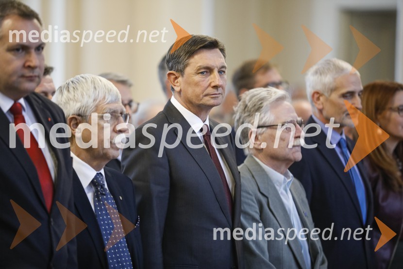 dr. Ciril Ribičič, pravnik;  Borut Pahor, predsednik Republike Slovenije;  Franci Pivec, kulturnik in filozof, ambasador Mariborske knjižnice30. obletnica odhoda slovenske delegacije s 14. kongresa Zveze komunistov Jugoslavije