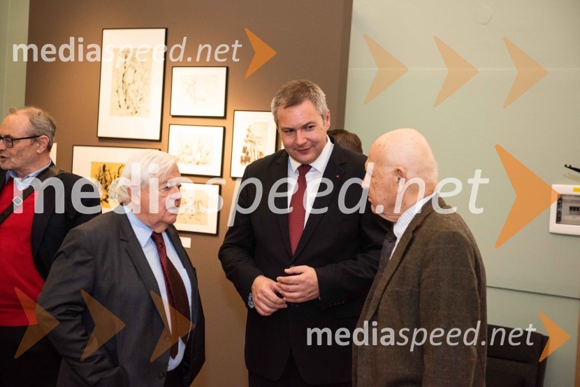  Milan Kučan, nekdanji predsednik Republike Slovenije; mag. Dejan Židan, predsednik Državnega zbora Republike Slovenije;  Janez 	 Kocijančič, nekdanji predsednik OKS Simpozij ob 30. letnici odhoda slovenske delegacije