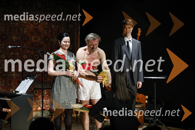  Beti  Strgar, igralka;  Branko Završan, igralec;  Urban Kuntarič, igralecPlašč, premiera v SLG Celje