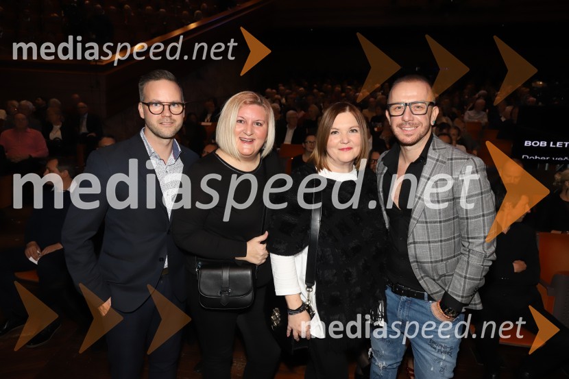  Gregor Žigon, direktor Doma pod gorco;  Helena Hošpel;  ... ;  Goran PfeiferBob leta 2019 zdravnici in humanitarki Ninni Kozorog