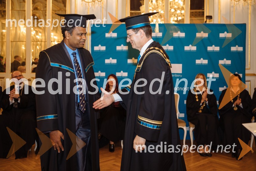  Ponnuthurai  Nagaratnam Suganthan, profesor; prof. dr. Zdravko Kačič, rektor Univerze v MariboruRektorjev dan Univerze v Mariboru 2020