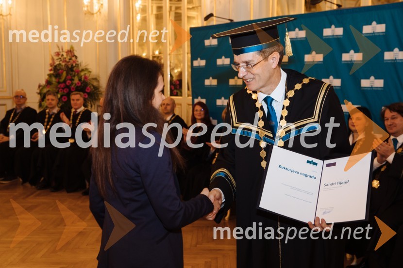  Sandra  Tijanič, Fakulteta za zdravstvene vede UM; prof. dr. Zdravko Kačič, rektor Univerze v MariboruRektorjev dan Univerze v Mariboru 2020