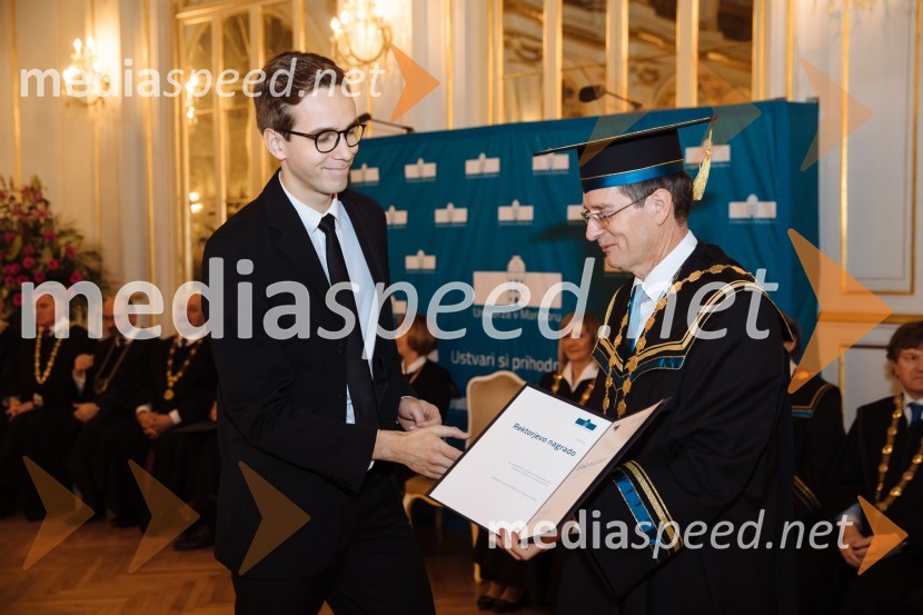  Aljoša  Polajžar, Pravna fakulteta UM; prof. dr. Zdravko Kačič, rektor Univerze v MariboruRektorjev dan Univerze v Mariboru 2020