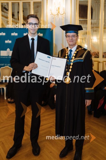  Aljoša  Polajžar, Pravna fakulteta UM; prof. dr. Zdravko Kačič, rektor Univerze v MariboruRektorjev dan Univerze v Mariboru 2020