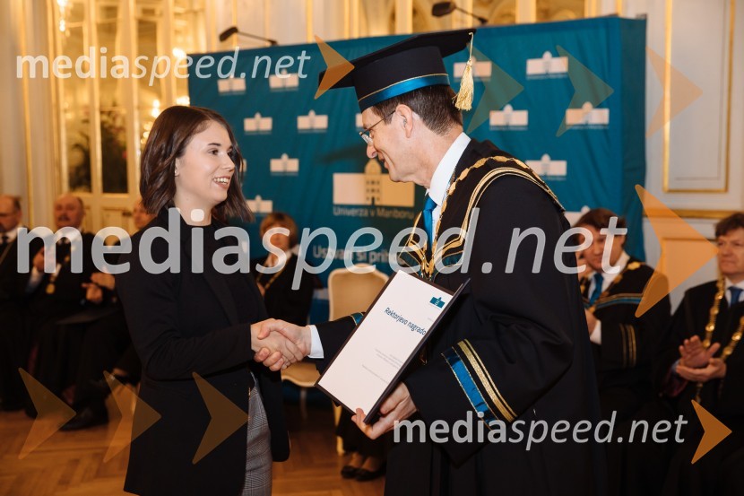  Nuša Cmager, Fakulteta za kemijo in kemijsko tehnologijo, Univerza v Mariboru; prof. dr. Zdravko Kačič, rektor Univerze v MariboruRektorjev dan Univerze v Mariboru 2020