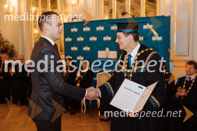  Boštjan Lemež , Fakulteta za naravoslovje in matematiko UM; prof. dr. Zdravko Kačič, rektor Univerze v MariboruRektorjev dan Univerze v Mariboru 2020