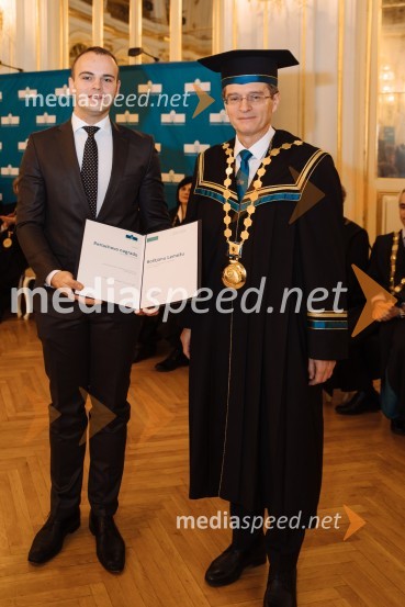  Boštjan Lemež , Fakulteta za naravoslovje in matematiko UM; prof. dr. Zdravko Kačič, rektor Univerze v MariboruRektorjev dan Univerze v Mariboru 2020